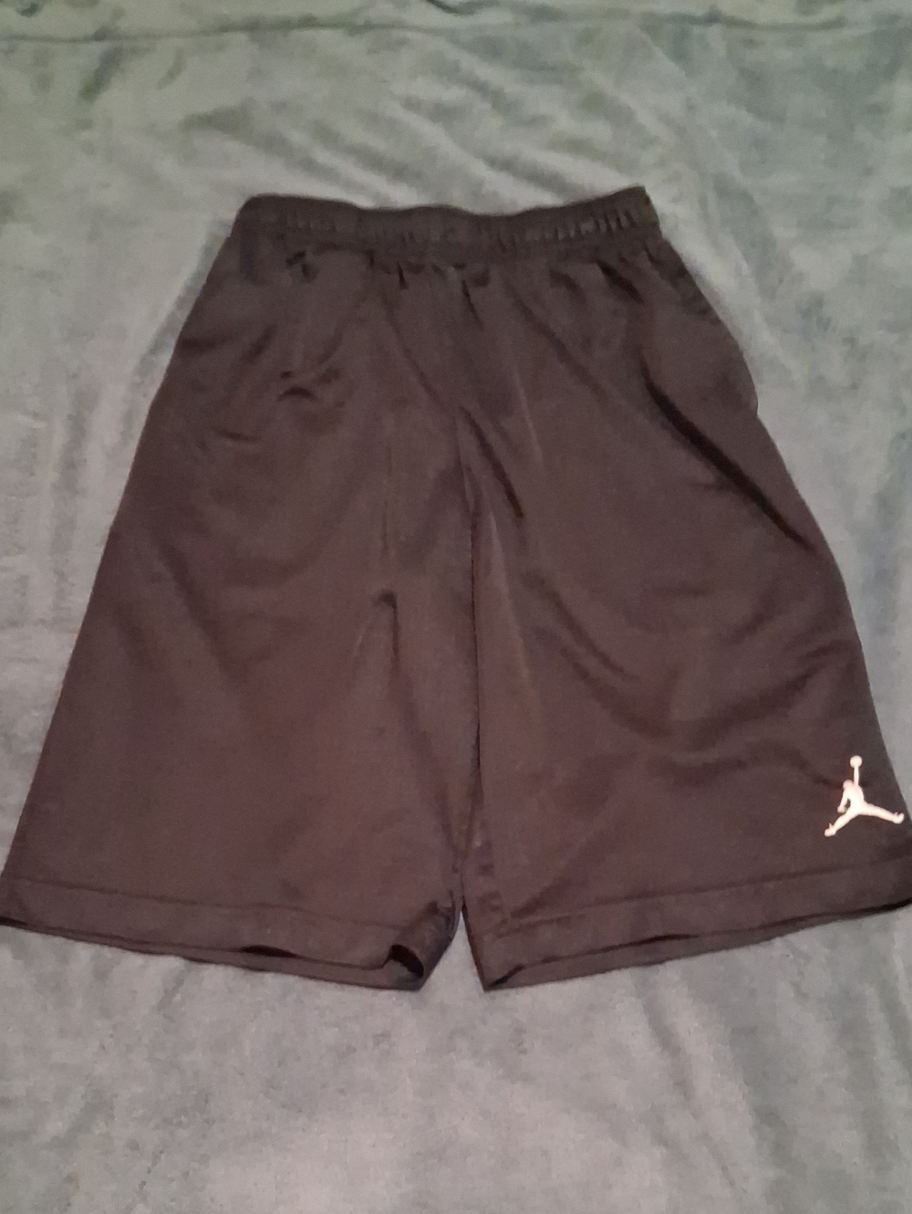 Jordan Black Athletic Basketball Shorts with White Jumpman